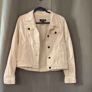 Women's Beige Denim Jacket